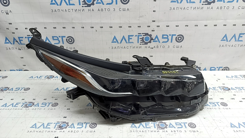 Right front headlight assembly for Toyota Prius 50 Prime 17-19 LED with seal and upper mount, ready for polishing