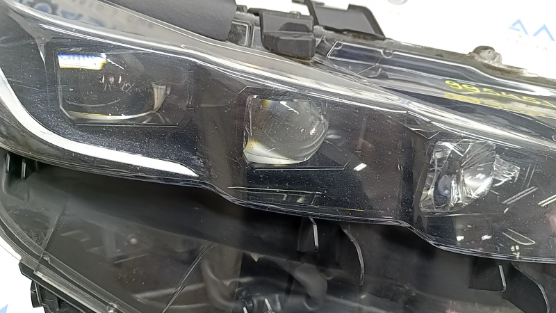 Right front headlight assembly for Toyota Prius 50 Prime 17-19 LED with seal and upper mount, ready for polishing