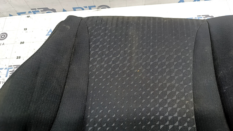 Back of the rear row of seats, 2nd row, left, Toyota Prius 50 Prime 17-22, black fabric, dry cleanable, wrinkled