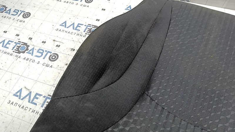 Back of the rear row of seats, 2nd row, left, Toyota Prius 50 Prime 17-22, black fabric, dry cleanable, wrinkled