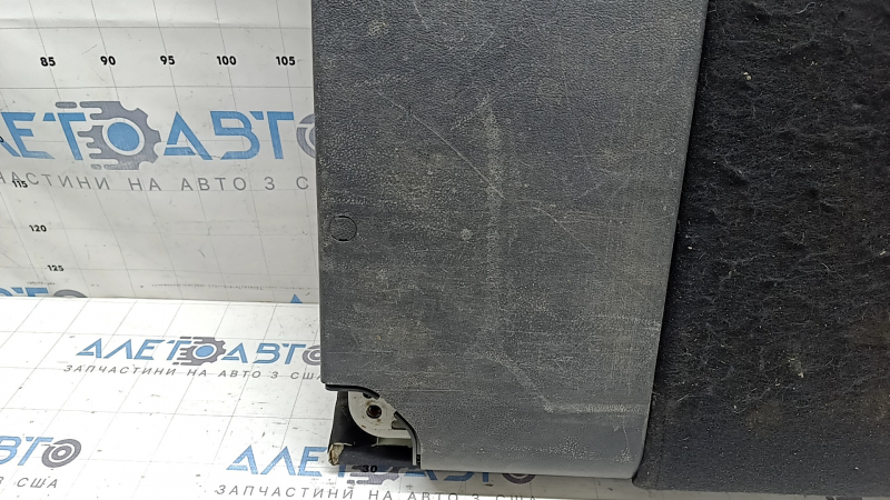 The back of the rear row of seats, 2nd row, right, complete, Toyota Prius 50 Prime 17-22, black fabric, scratches on the plastic, defective pile on the back side, dents, dry cleaning required