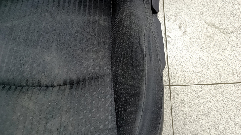 Driver's seat for Toyota Prius 50 Prime 17-19 without airbag, mechanical, heated, black fabric, worn, dry cleanable, creases
