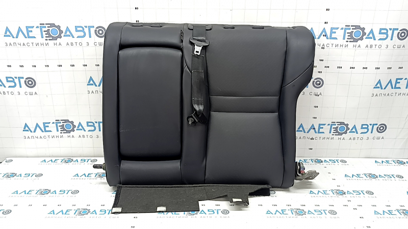 Rear seat back, 2nd row, left, Nissan Rogue 21-22, black leather with black belt, scratches, needs cleaning