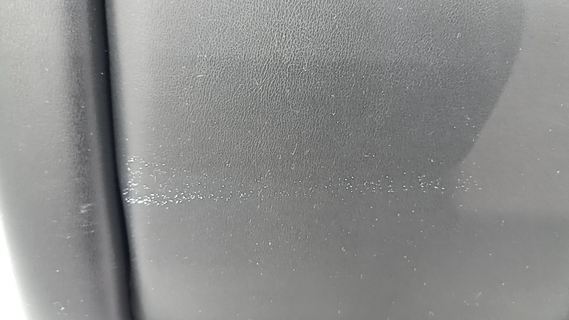 Rear seat back, 2nd row, left, Nissan Rogue 21-22, black leather with black belt, scratches, needs cleaning