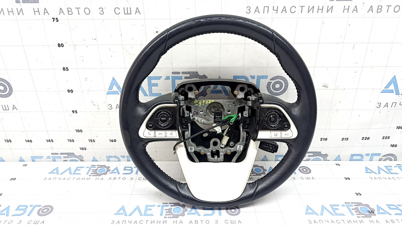 Naked steering wheel Toyota Prius 50 Prime 17-22 black leather, with buttons, ready for re-upholstery
