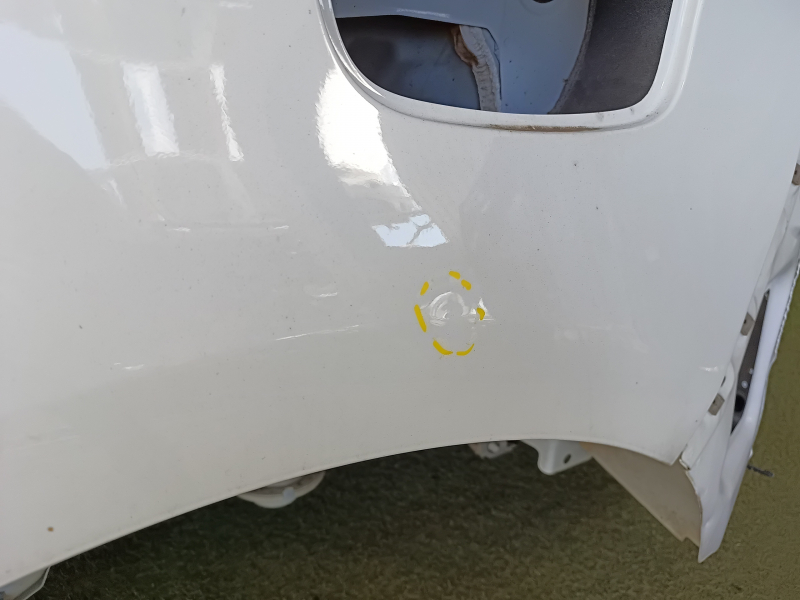 Quarter wing rear left Ford Edge 19-24 sawed off with central pillar, white, ends