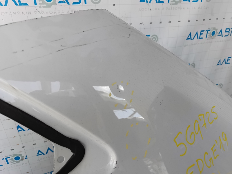 Quarter wing rear left Ford Edge 19-24 sawed off with central pillar, white, ends