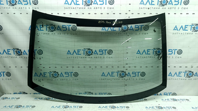 Rear window Audi A3 8V 15-20 4d, not tinted, heated, heating pins are torn off, connector is broken
