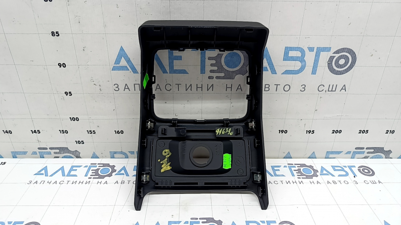 Rear center console trim for Audi A4 B9 17-25, black, for cigarette lighter, 2 parts, dents, scratches