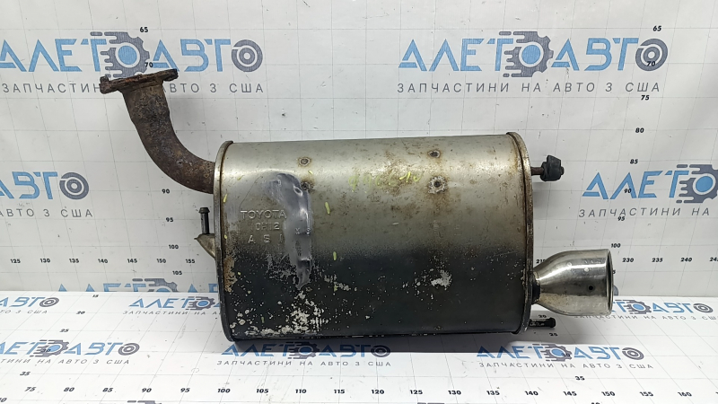 Rear muffler with barrel Toyota Camry v40 07-11 2.4, 2.5, hybrid, rusty, studs sawed off, dented