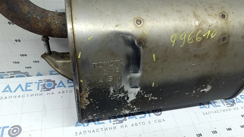Rear muffler with barrel Toyota Camry v40 07-11 2.4, 2.5, hybrid, rusty, studs sawed off, dented