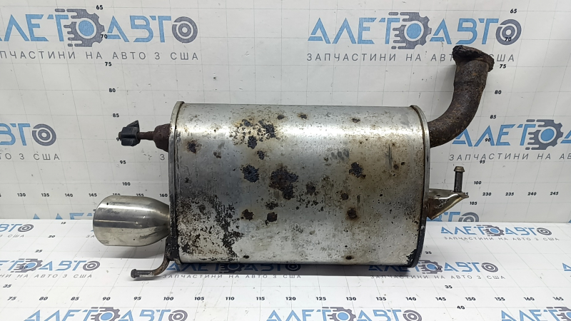 Rear muffler with barrel Toyota Camry v40 07-11 2.4, 2.5, hybrid, rusty, studs sawed off, dented