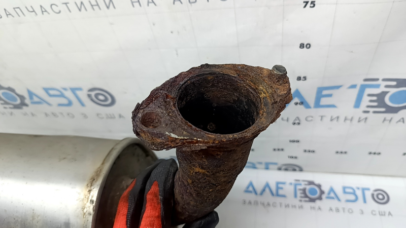 Rear muffler with barrel Toyota Camry v40 07-11 2.4, 2.5, hybrid, rusty, studs sawed off, dented