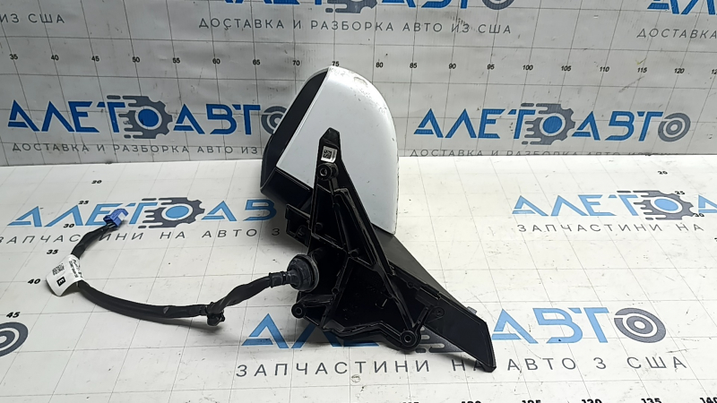 Left side mirror assembly Tesla Model Y 20-25 13 pins, white PPSW, without cover, in glue
