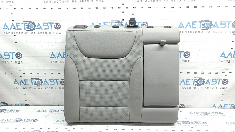 Backrest of the rear row of seats, 2nd row, right, Hyundai Ioniq 17-19, beige leather, perforation, with seat belt and armrest