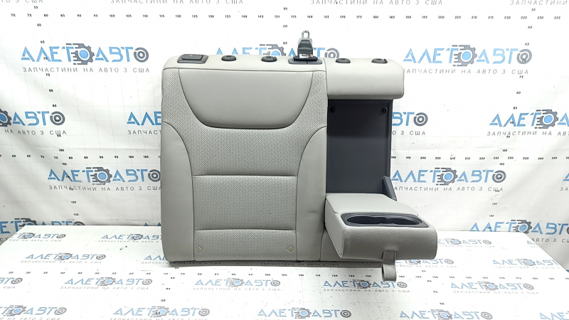Backrest of the rear row of seats, 2nd row, right, Hyundai Ioniq 17-19, beige leather, perforation, with seat belt and armrest