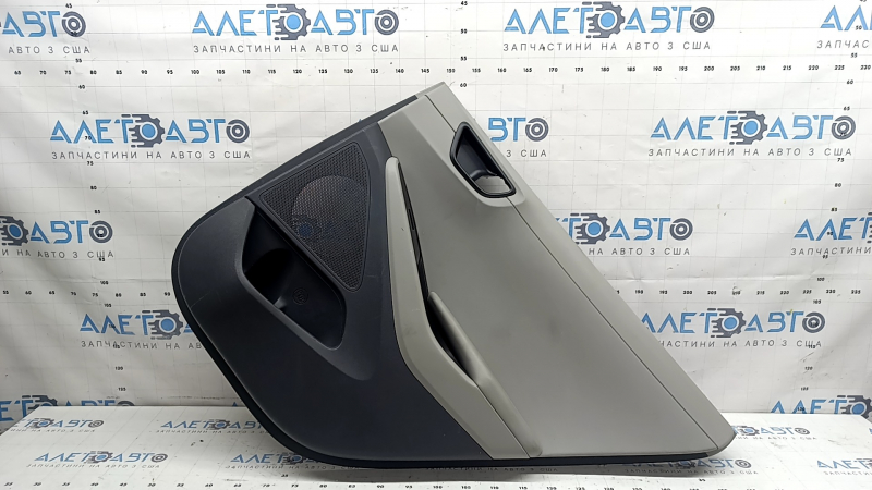 Door trim, rear right card, Hyundai Ioniq 17-19, black with beige, with armrest, beige leather, scratches, dry-cleanable