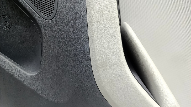 Door trim, rear right card, Hyundai Ioniq 17-19, black with beige, with armrest, beige leather, scratches, dry-cleanable