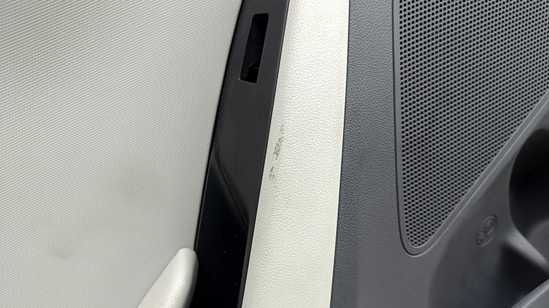 Door trim, rear left card, Hyundai Ioniq 17-19, black with beige, with armrest, beige leather, worn, dry-cleanable