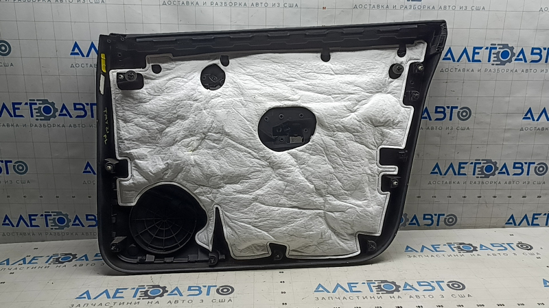 Tesla Model Y 20-25 front left door panel, black leather, with backlighting, matte trim, with suede insert, with power window controls, with door opening button, scuffs, peeling insert and armrest