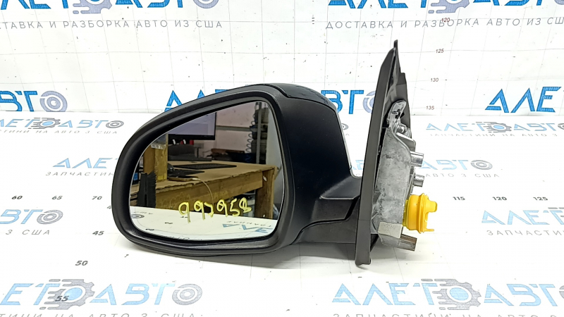 Left side mirror assembly BMW X5 F15 14-18 5 pins, turn signal, heated, auto-dimming, structured mount, gloss black