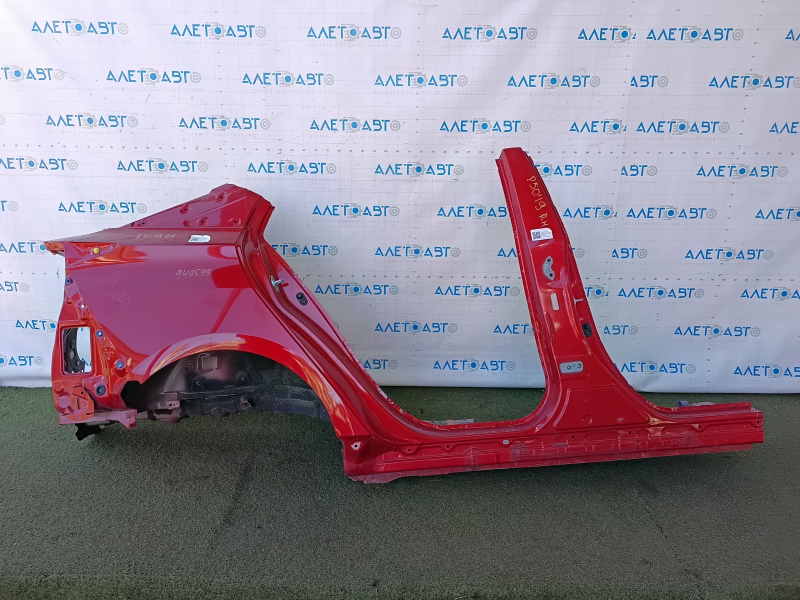 Quarter wing rear right Toyota Prius 50 19-22 under BSM, sawed off with the central pillar, red, bumps, dents