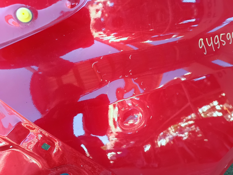 Quarter wing rear right Toyota Prius 50 19-22 under BSM, sawed off with the central pillar, red, bumps, dents