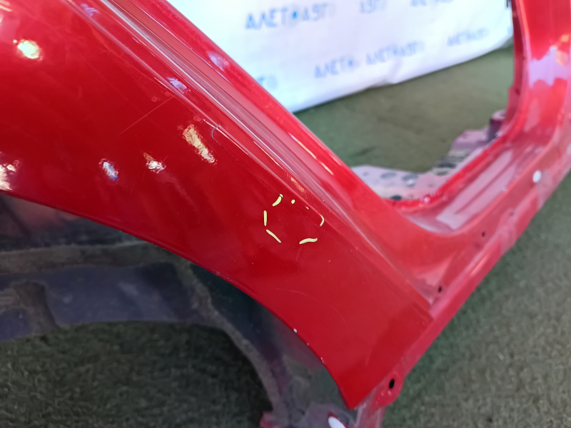 Quarter wing rear right Toyota Prius 50 19-22 under BSM, sawed off with the central pillar, red, bumps, dents
