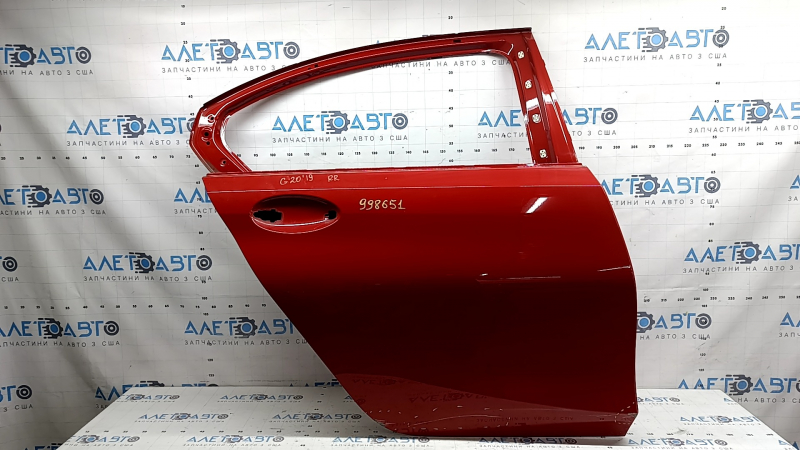 Bare rear right door BMW 3 G20 19-26 red A75, scratches, dented