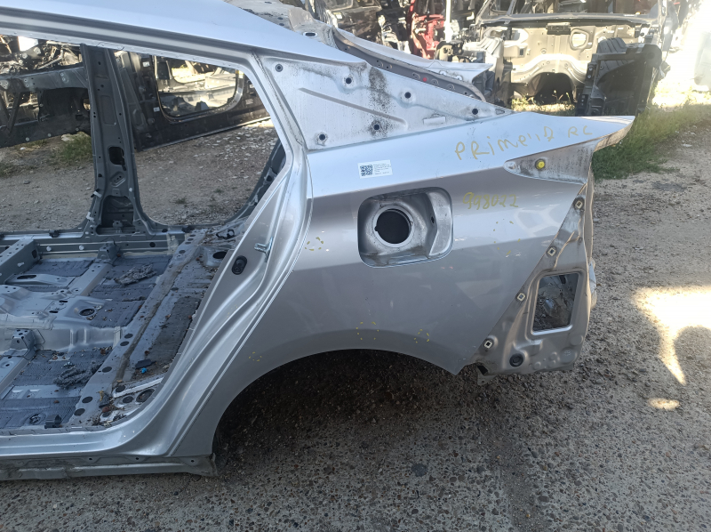 Quarter wing rear left Toyota Prius 50 16-18 without BSM silver, on the body, pokes