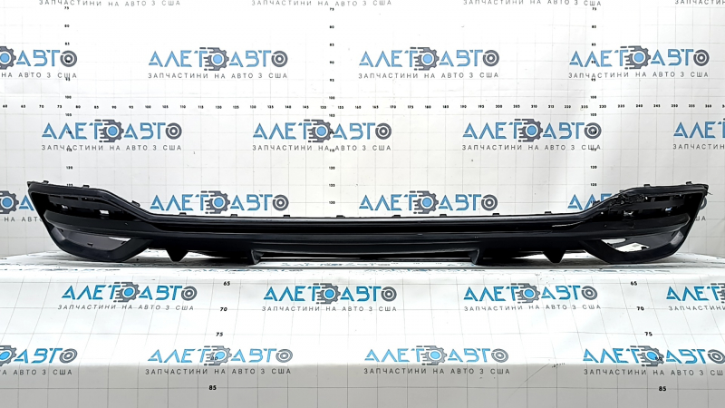 Rear bumper lip Audi Q3 83A 19-21 black chrome, matte, S-Line, tears, scratches, dented, crack, broken mount