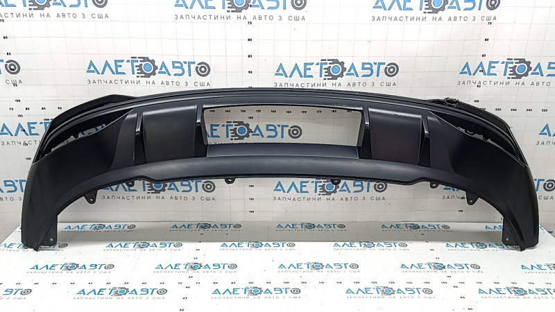Rear bumper lip Audi Q3 83A 19-21 black chrome, matte, S-Line, tears, scratches, dented, crack, broken mount