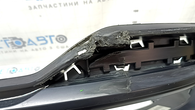 Rear bumper lip Audi Q3 83A 19-21 black chrome, matte, S-Line, tears, scratches, dented, crack, broken mount