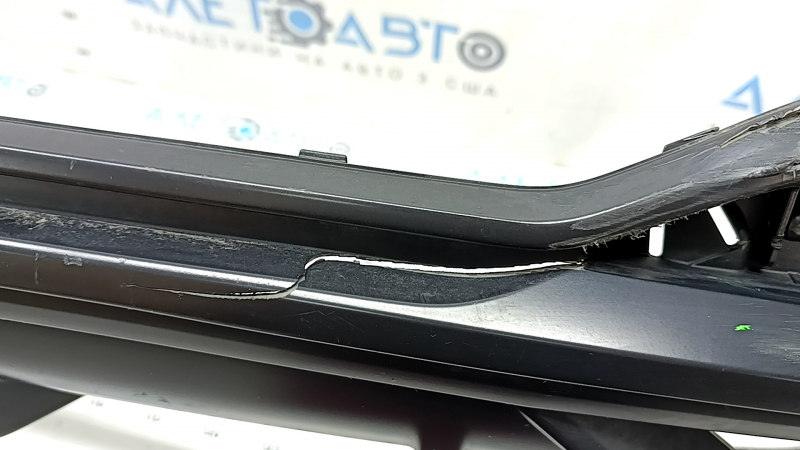 Rear bumper lip Audi Q3 83A 19-21 black chrome, matte, S-Line, tears, scratches, dented, crack, broken mount
