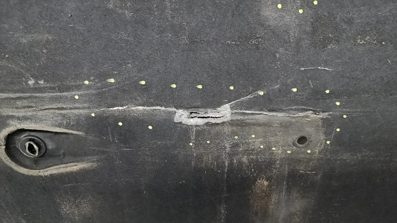 Left underbody protection Hyundai Ioniq 17-22 HEV, PHEV tears