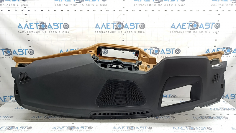 Torpedo front panel with AIRBAG BMW 3 G20 19-21 black with brown COGNAC for projection, with speaker grille