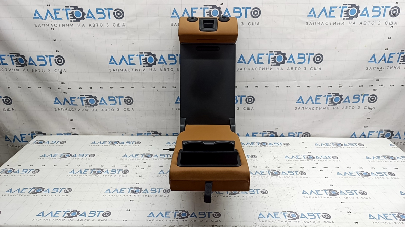 Rear seat backrest, 2nd row, central, BMW 3 G20 19-21, brown COGNAC leather, with armrest, dents