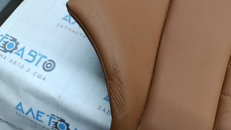 Rear seat cushion 2nd row BMW 3 G20 19-21 brown leather COGNAC, dry-cleanable, pokes
