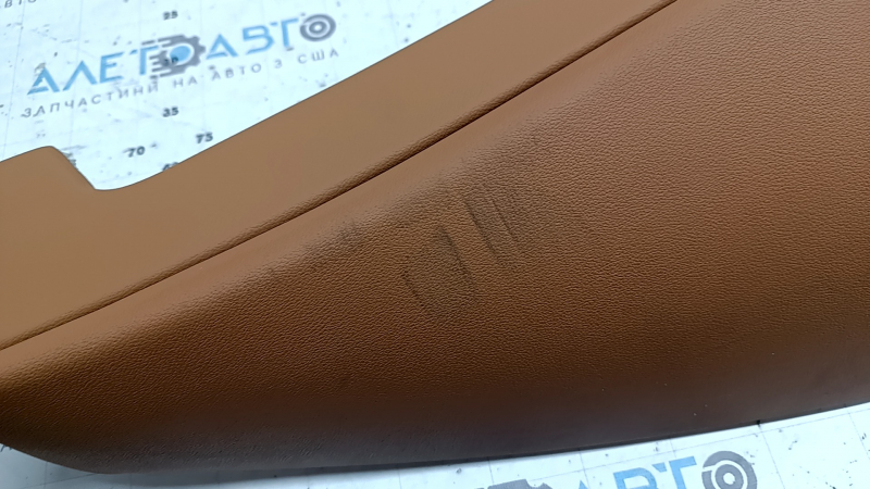 Right side trim for rear seats BMW 3 G20 19-26, brown COGNAC leather, dry cleanable