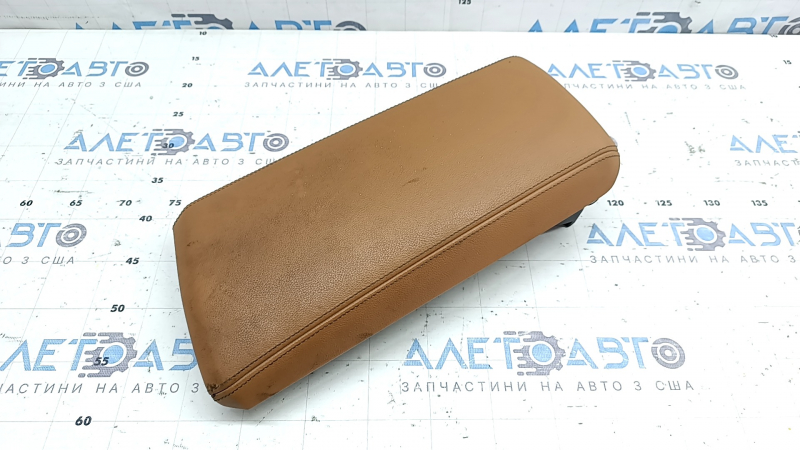 Armrest of the center console BMW 3 G20 19-21 brown leather COGNAC with stitching, dry-cleanable