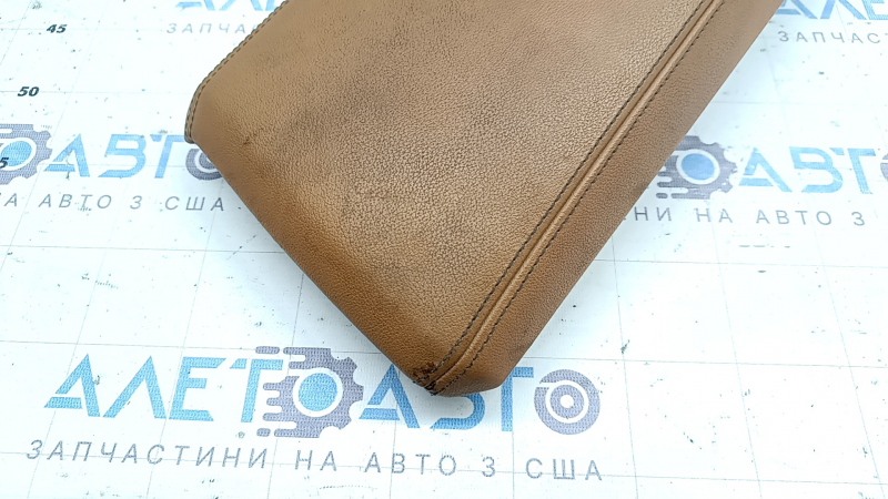 Armrest of the center console BMW 3 G20 19-21 brown leather COGNAC with stitching, dry-cleanable