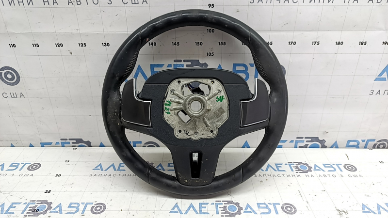 Naked steering wheel BMW 3 G20 19-26 black leather with heating, M Sport, with buttons, paddles, paddles, wiring and vibration motor, dry-cleanable, worn