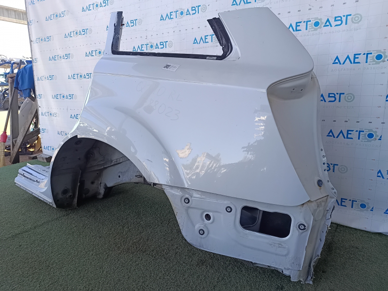 Quarter wing rear left Audi Q7 4L 10-15 sawed off, white