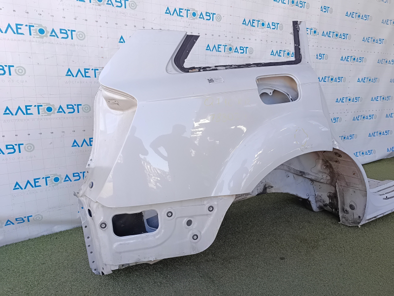 Quarter wing rear right Audi Q7 4L 10-15 sawed off, white, butt
