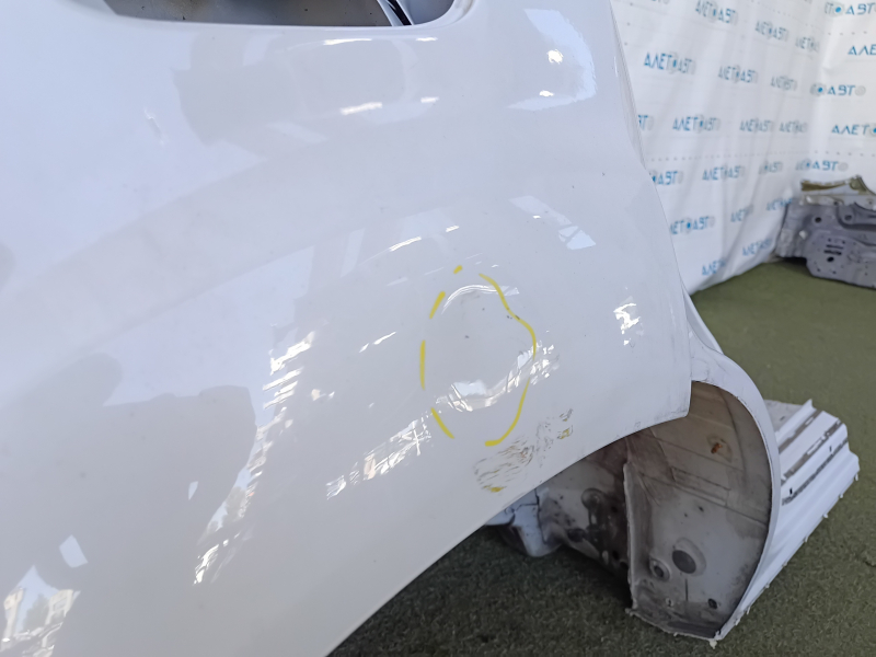 Quarter wing rear right Audi Q7 4L 10-15 sawed off, white, butt