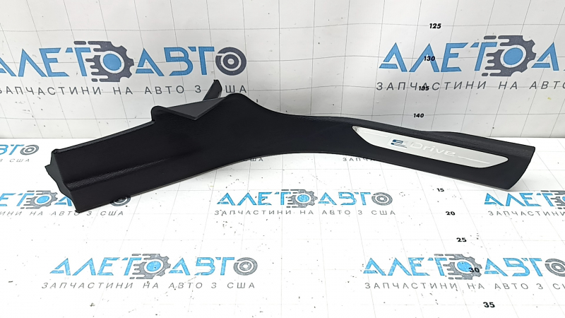 Rear right door sill trim BMW X5 F15 14-18 black for 2 rows with chrome insert E-Drive, scratches