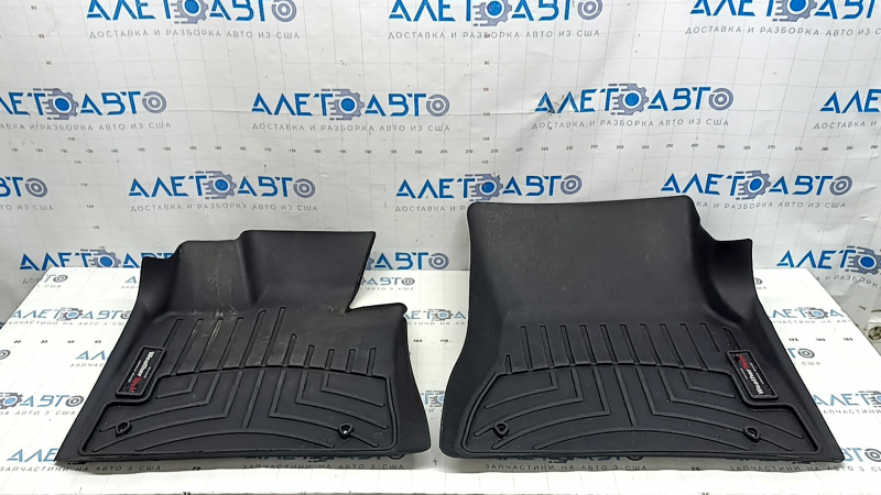 Set of floor mats for BMW X5 F15 14-18 black rubber, for 2 rows, WeatherTech, the covering has come off
