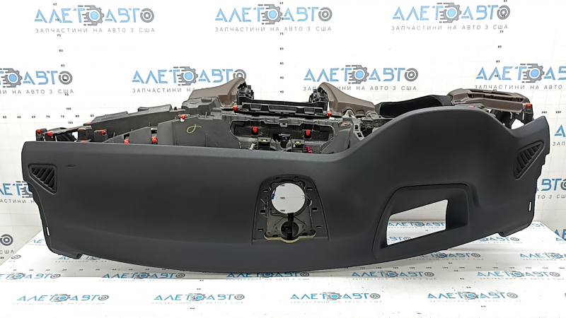 Front dashboard with AIRBAG BMW X5 F15 14-18 leather, black top, brown bottom Dakota, for projection, with backlight, scratch, tear