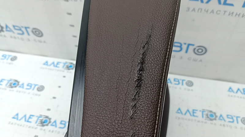 Driver's seat cushion upholstery BMW X5 F15 14-18, brown Dakota MOKKA leather, heated, cracked, scratches