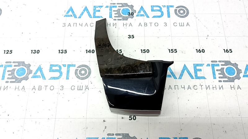 Left front panel trim for BMW X5 F15 14-18, wood finish, glossy, scratches